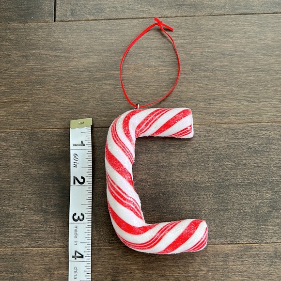 MICHAELS Letter “C” Candy Cane Christmas Holiday Ornament, Sparkle Tree Decor - Picture 7 of 8